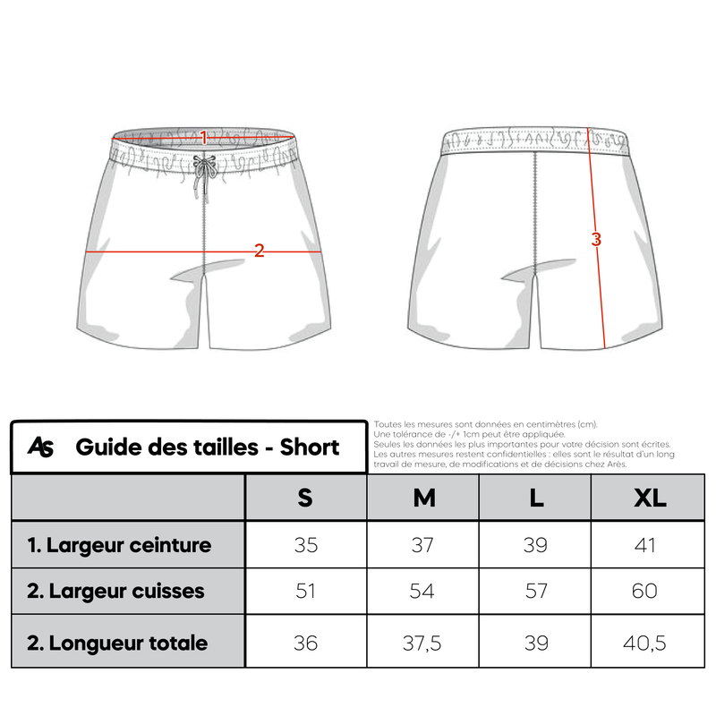 SHORT DE BAIN BLEU - ARÈS